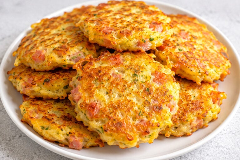 Cheesy Potato and Ham Fritters