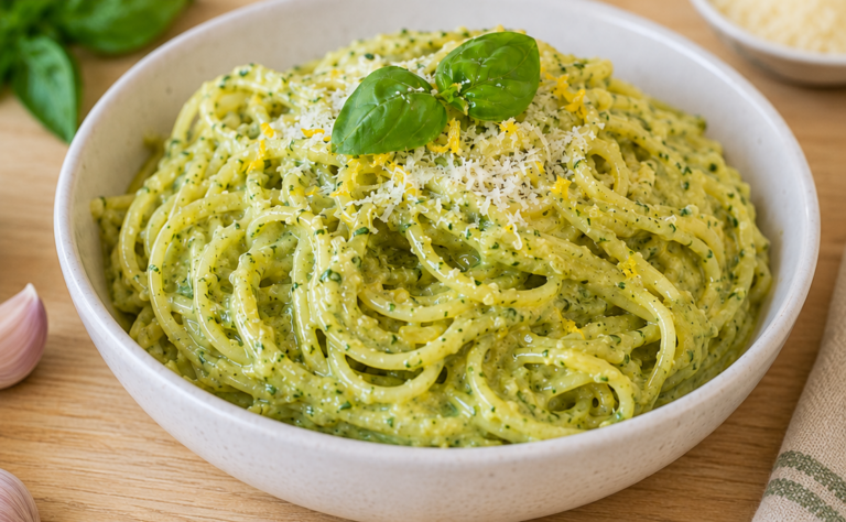 Creamy Lemon Pesto Pasta