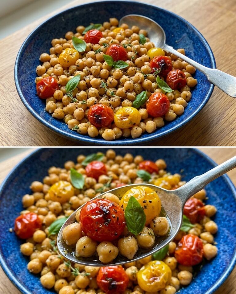 Crispy Chickpeas With Roasted Cherry Tomatoes